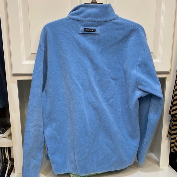 Nautica Men's Zip-Up Light Blue Sweater - Picture 3 of 4